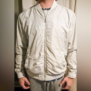 Mens H&M light gray bomber jacket